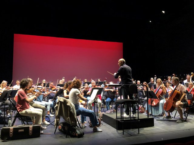 L'Orchestre du Pays Basque en pleine répétition au Théâtre de Bayonne